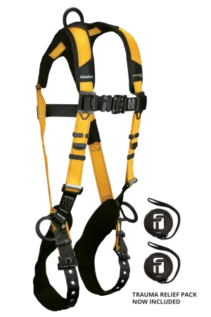 FallTech 7023B Journeyman Flex® Aluminum 3D Standard Non-belted Full Body Harness, Tongue Buckle Leg Adjustment (each)