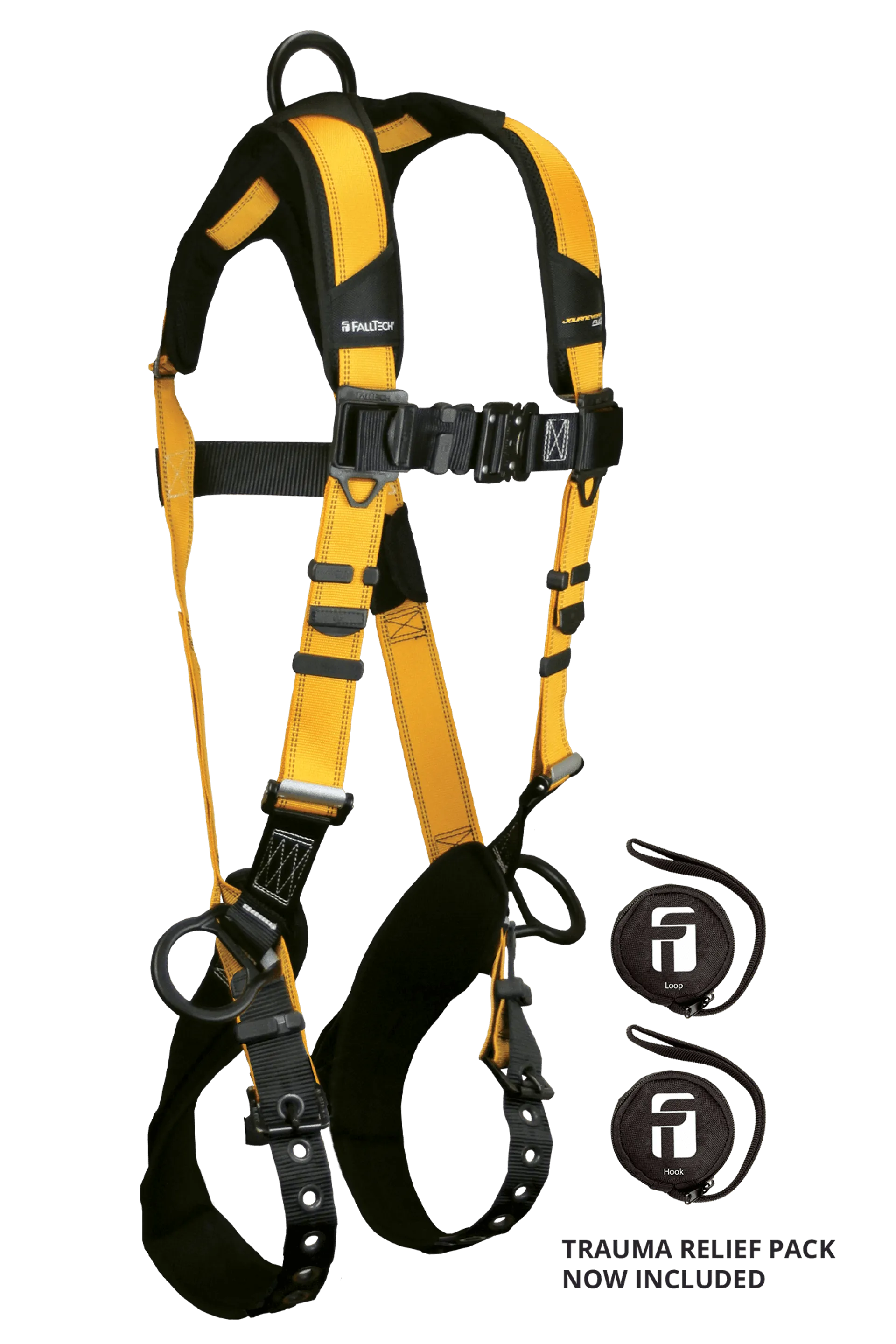 FallTech 7023B Journeyman Flex® Aluminum 3D Standard Non-belted Full Body Harness, Tongue Buckle Leg Adjustment (each)