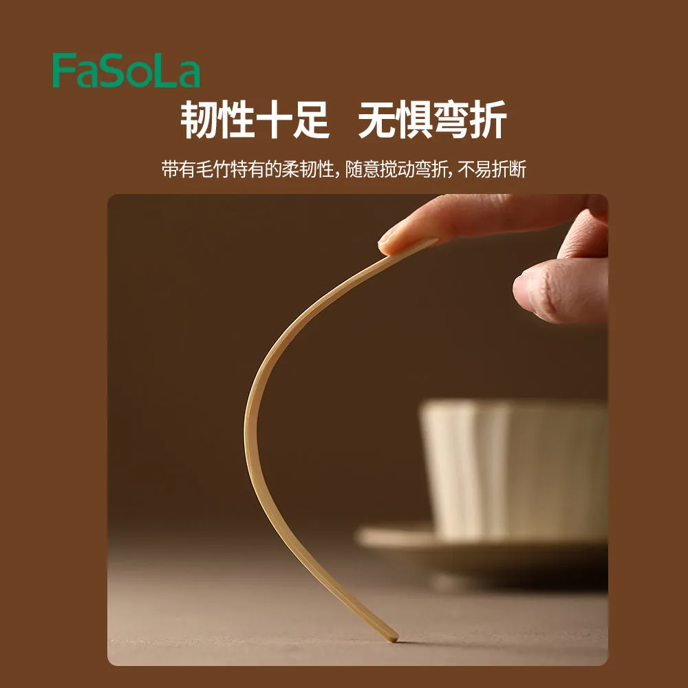 FaSoLa Bamboo Coffee Stir Sticks - 100 Pieces