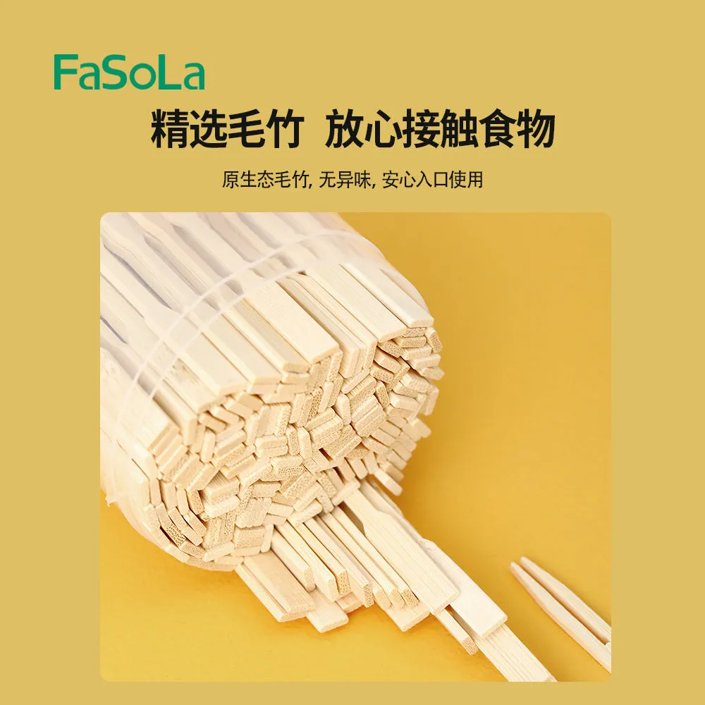 FaSoLa Disposable Bamboo Fruit Forks - 200 Pieces