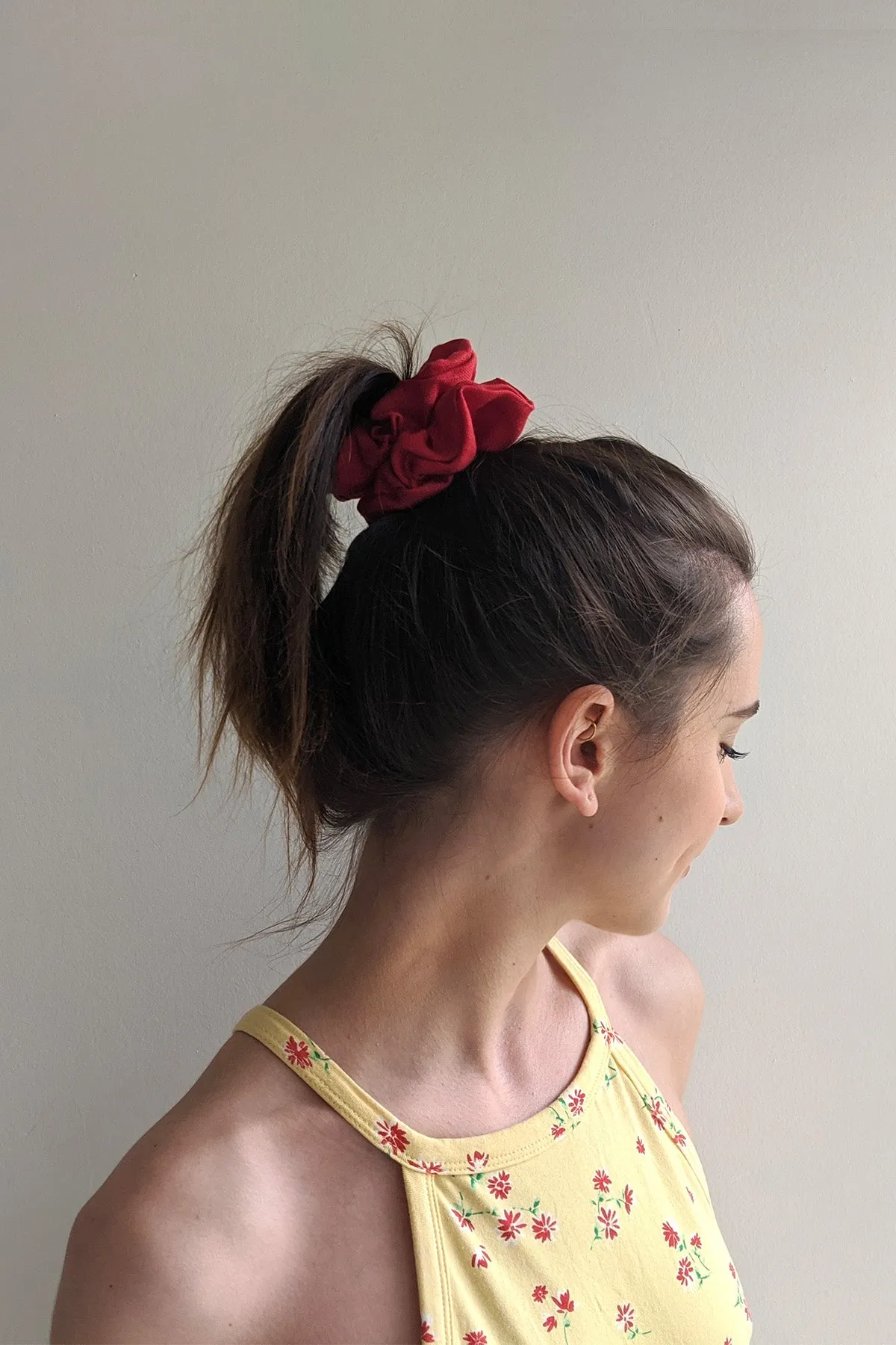 First Campaign SS20 Linen Scrunchie (Poppy)
