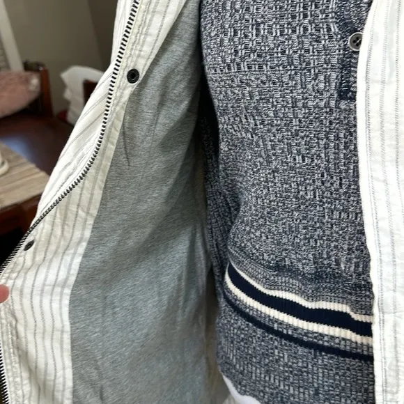 Free people linen blend utility jacket SZ M