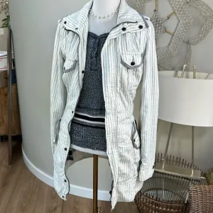Free people linen blend utility jacket SZ M