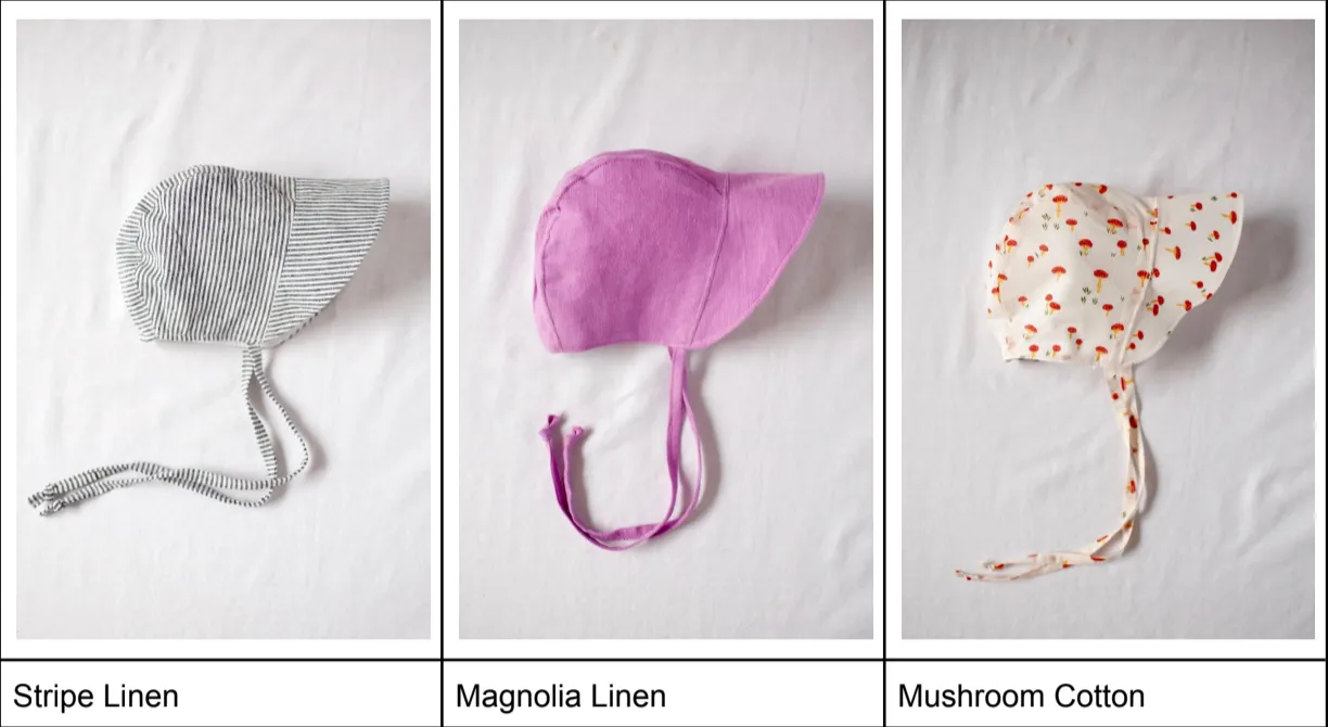 Full Brimmed linen Bonnet