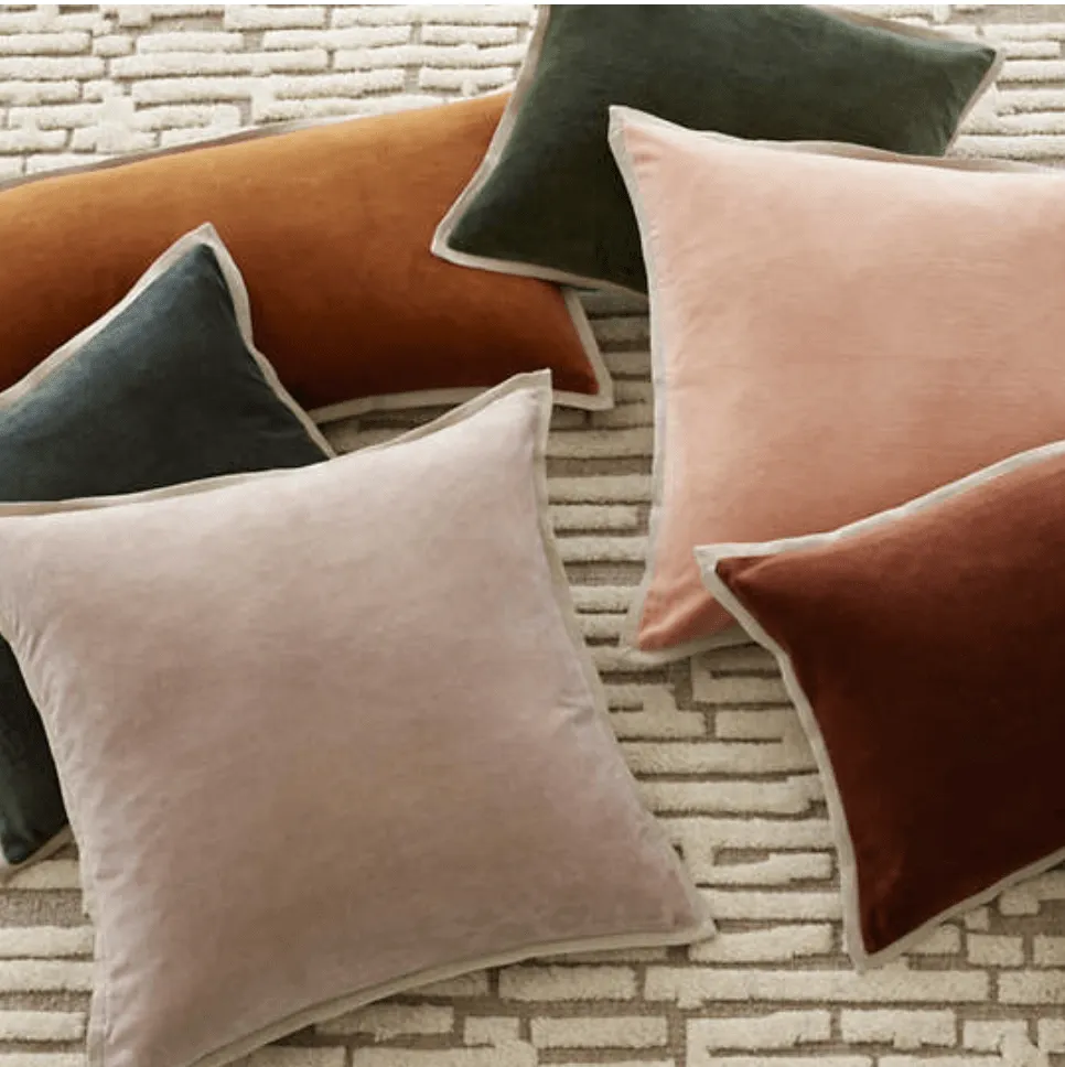 Gehry Velvet/Linen Decorative Pillow - Everglade