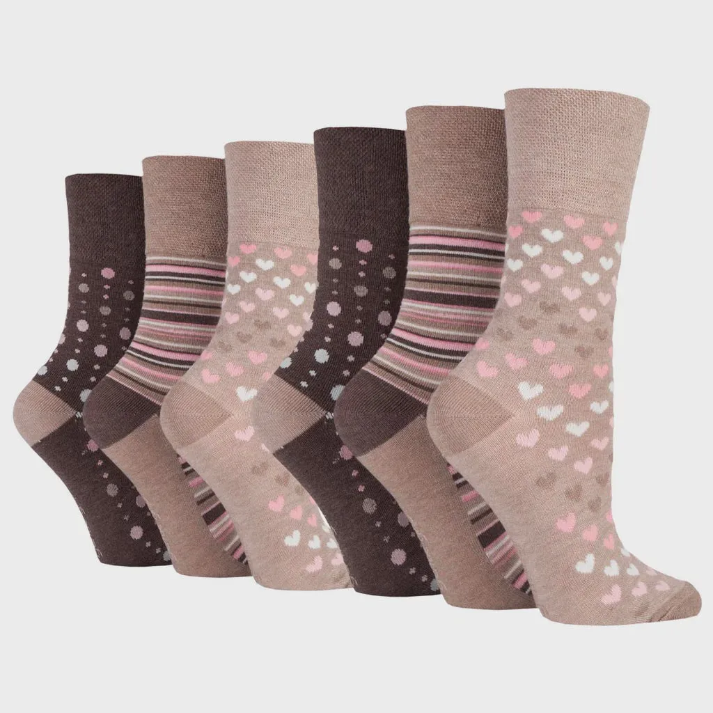 Gentle Grip 3pk Bamboo Womens Socks - Neutral