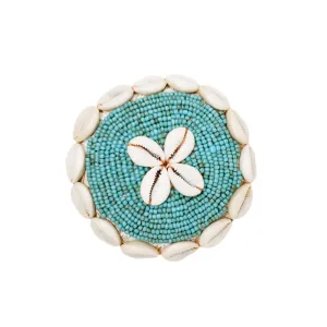 Gili Shell Bowl with Lid - Turquoise by POPPY   SAGE
