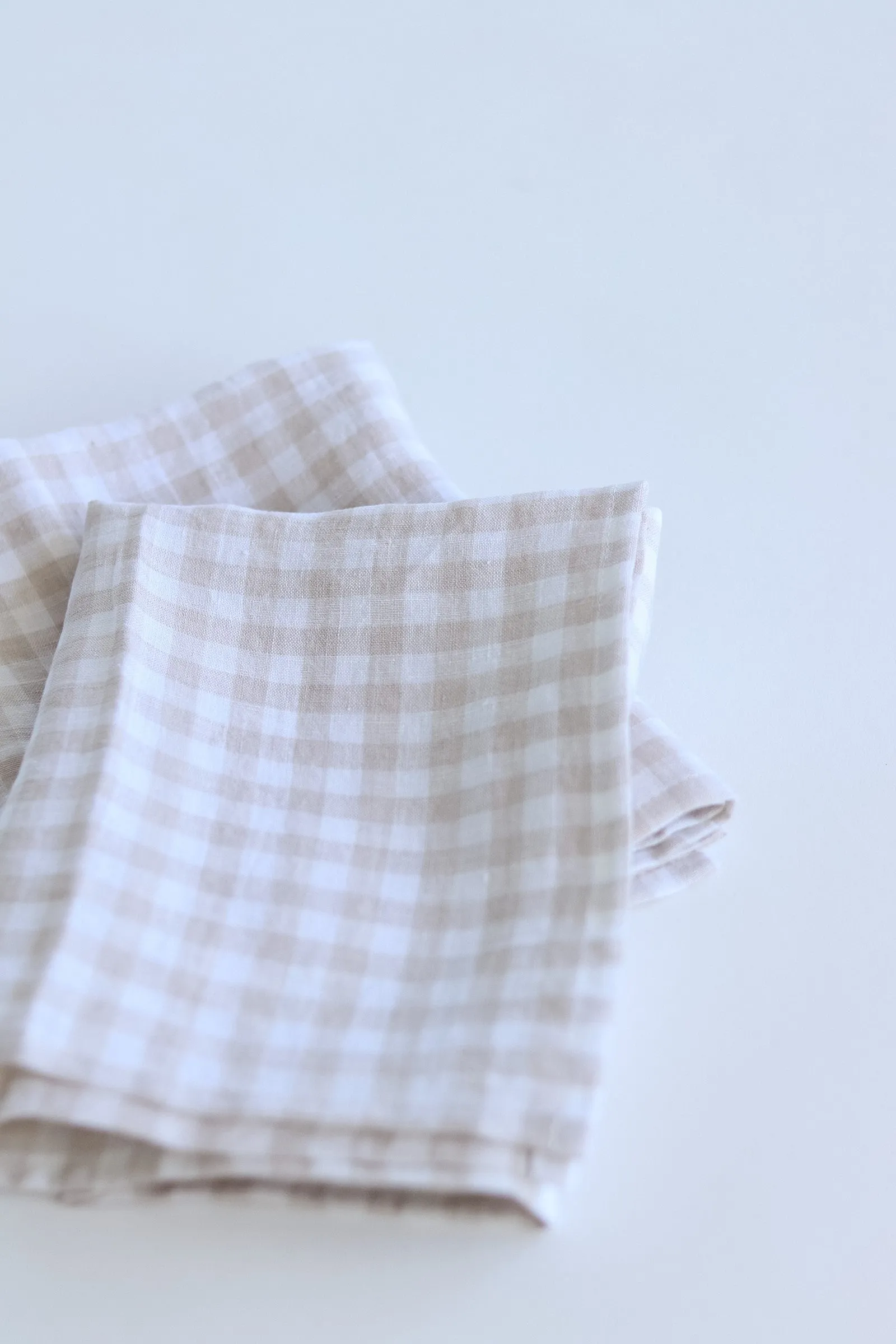 Gingham Linen Napkins Set of 2