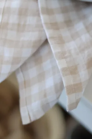 Gingham Linen Napkins Set of 2