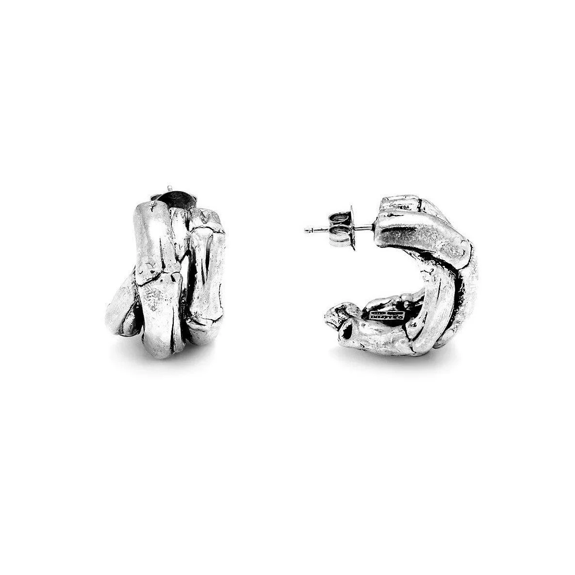 Giovanni Raspini 925 9680 silver bamboo earrings