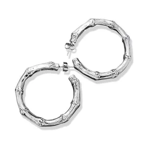 Giovanni Raspini silver earrings bamboo circle 7220