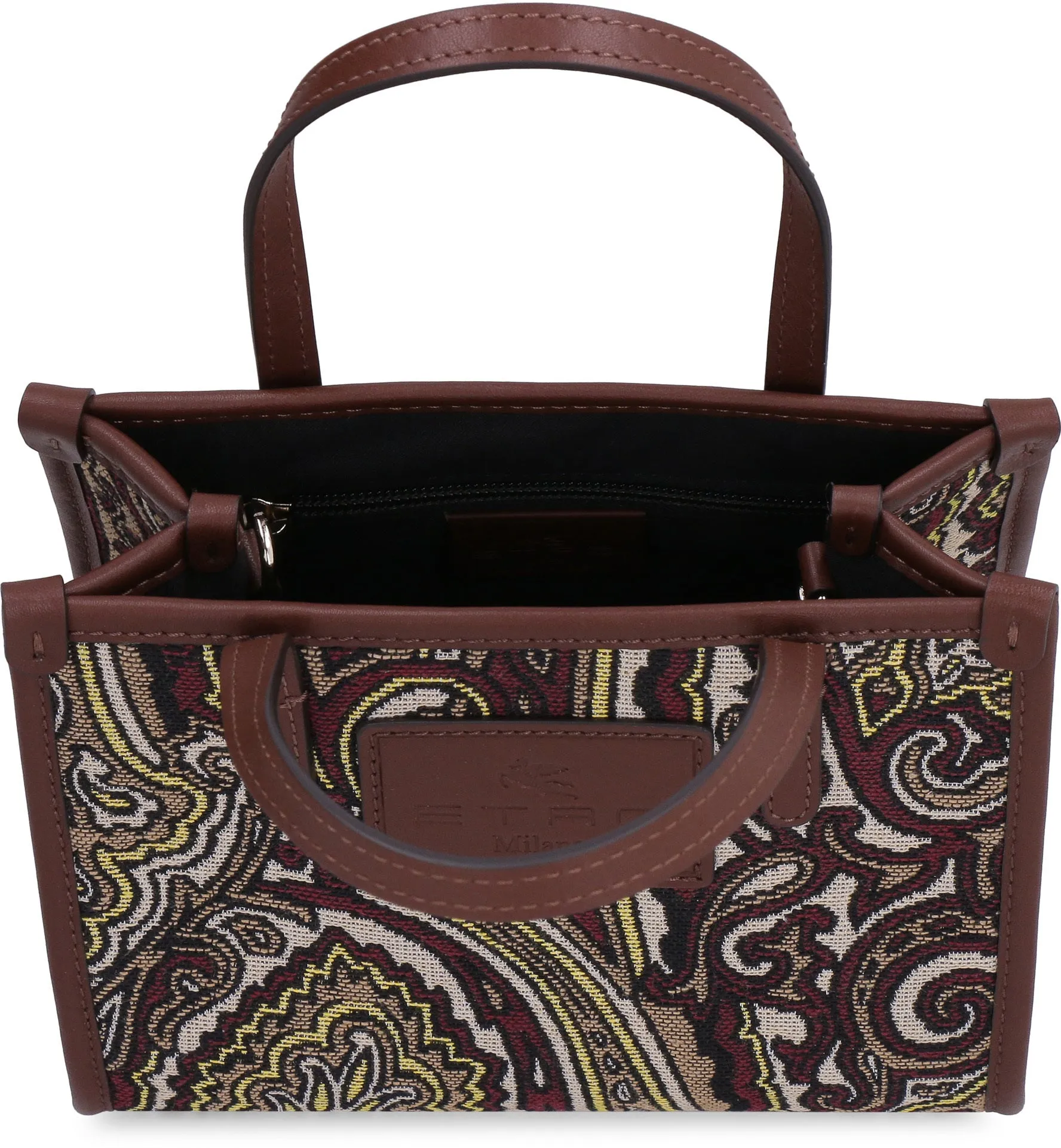 Globetrotter Jacquard fabric mini-tote bag