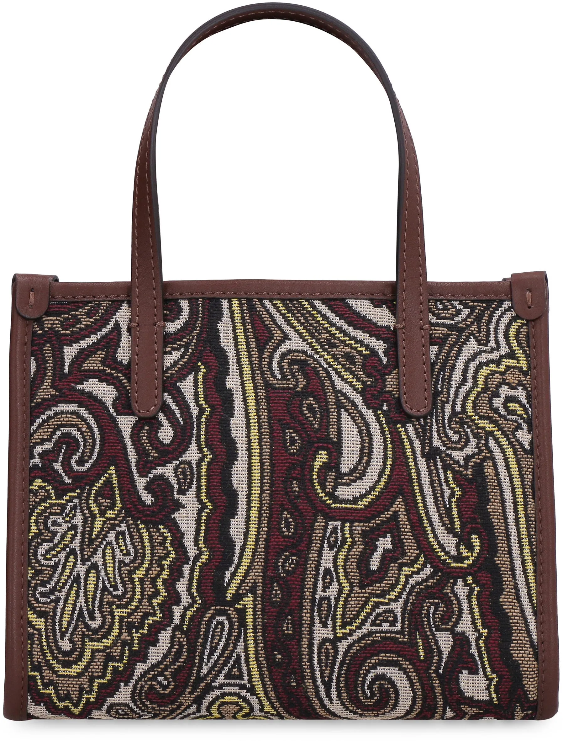 Globetrotter Jacquard fabric mini-tote bag