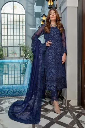 Glooming Sea | Azure Luxe Embroidered 3pcs Collections 2023