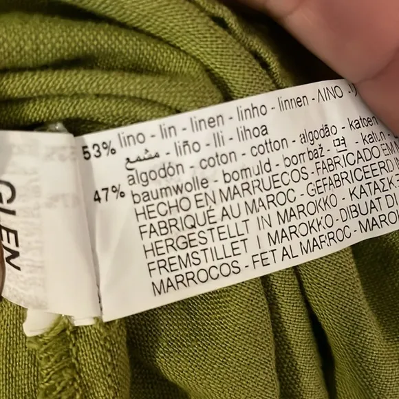 Green Linen Zara dress size Large
