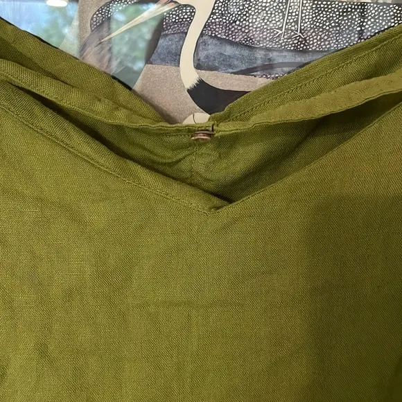 Green Linen Zara dress size Large