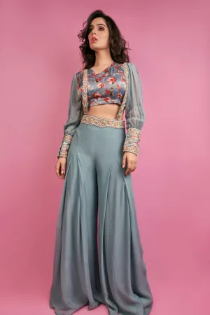Grey Printed Jumpsuit