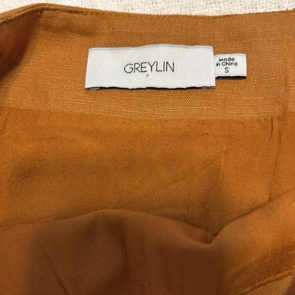 Greylin Blake Button Front Midi Skirt in Sundial size Small