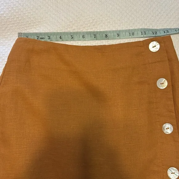Greylin Blake Button Front Midi Skirt in Sundial size Small