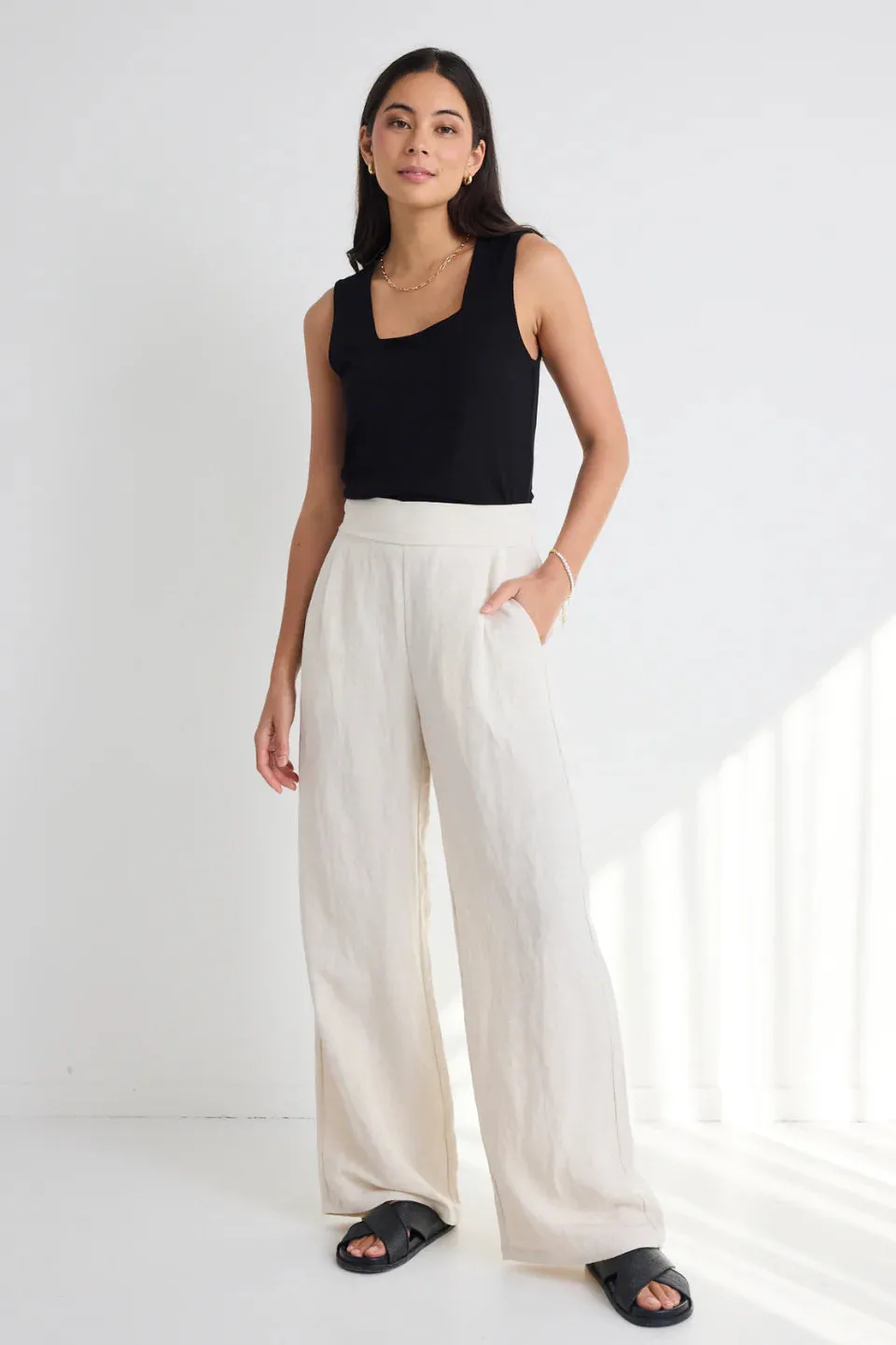 Guardian Linen Viscose  Pant Natural