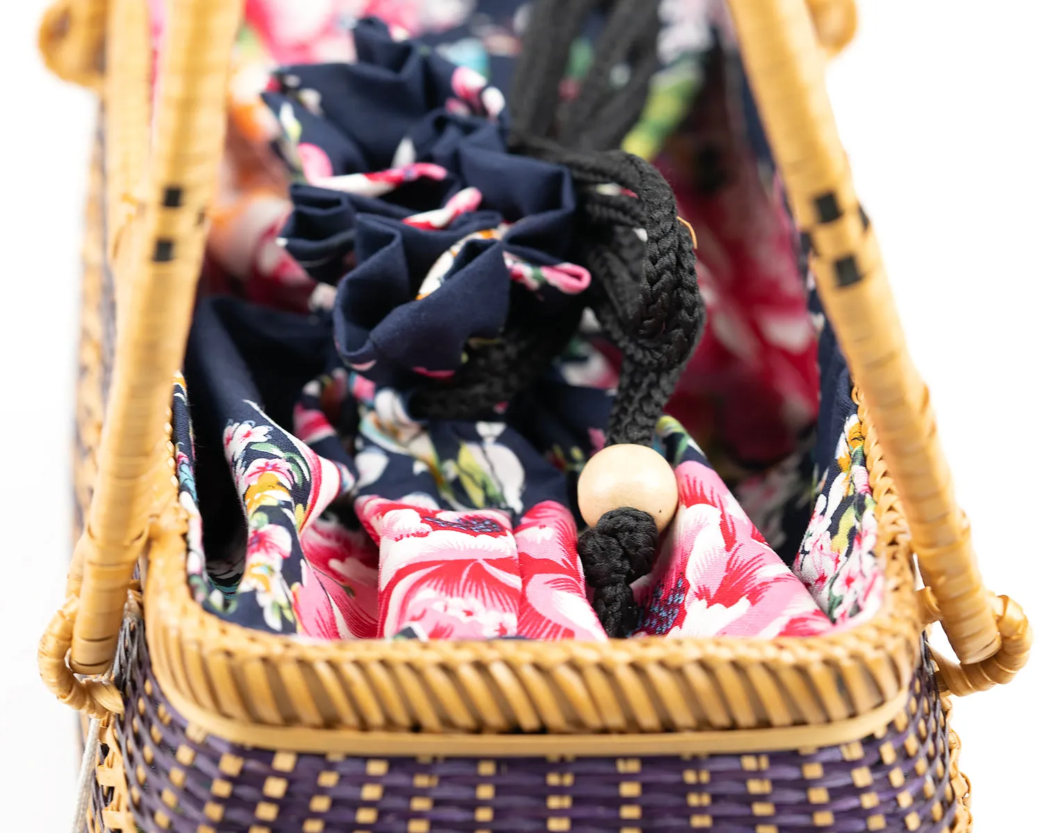 Hand-woven Bamboo Bag | Picnic Ready (Purple)