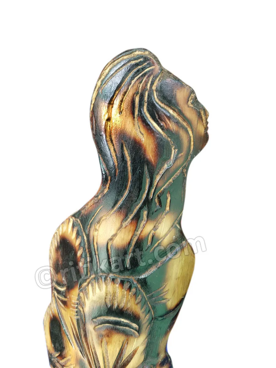Handcrafted Beautiful Bamboo Statue of a Woman