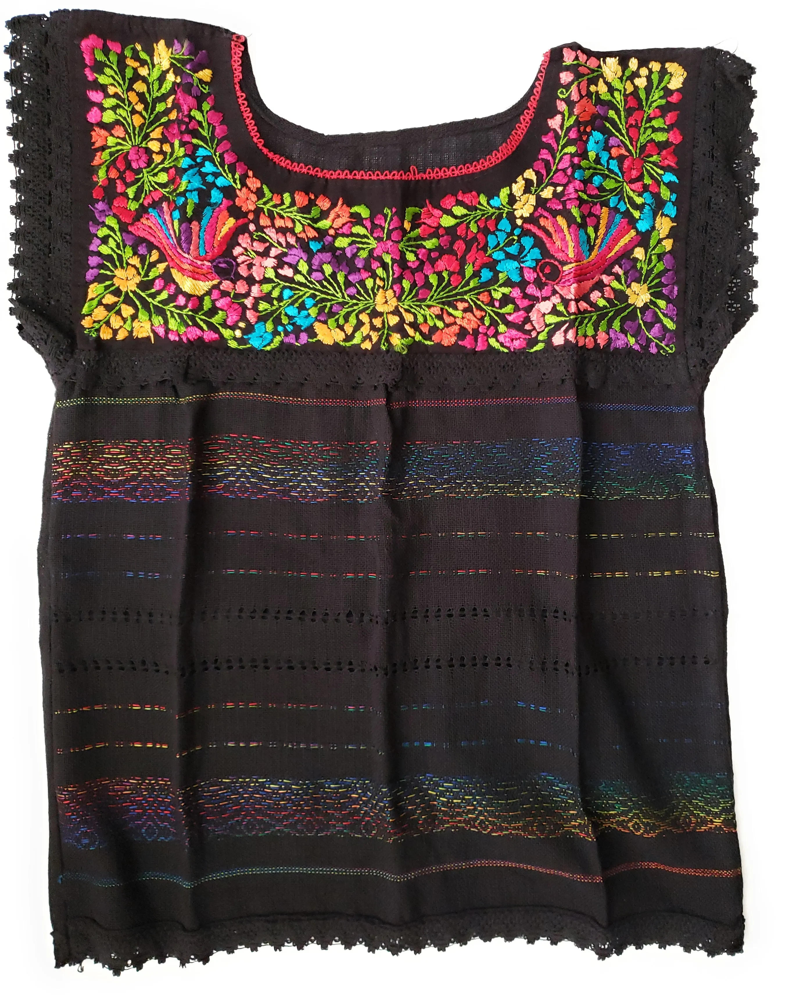 Handmade Woven Mexican  Dove Bird Shirt from Oaxaca