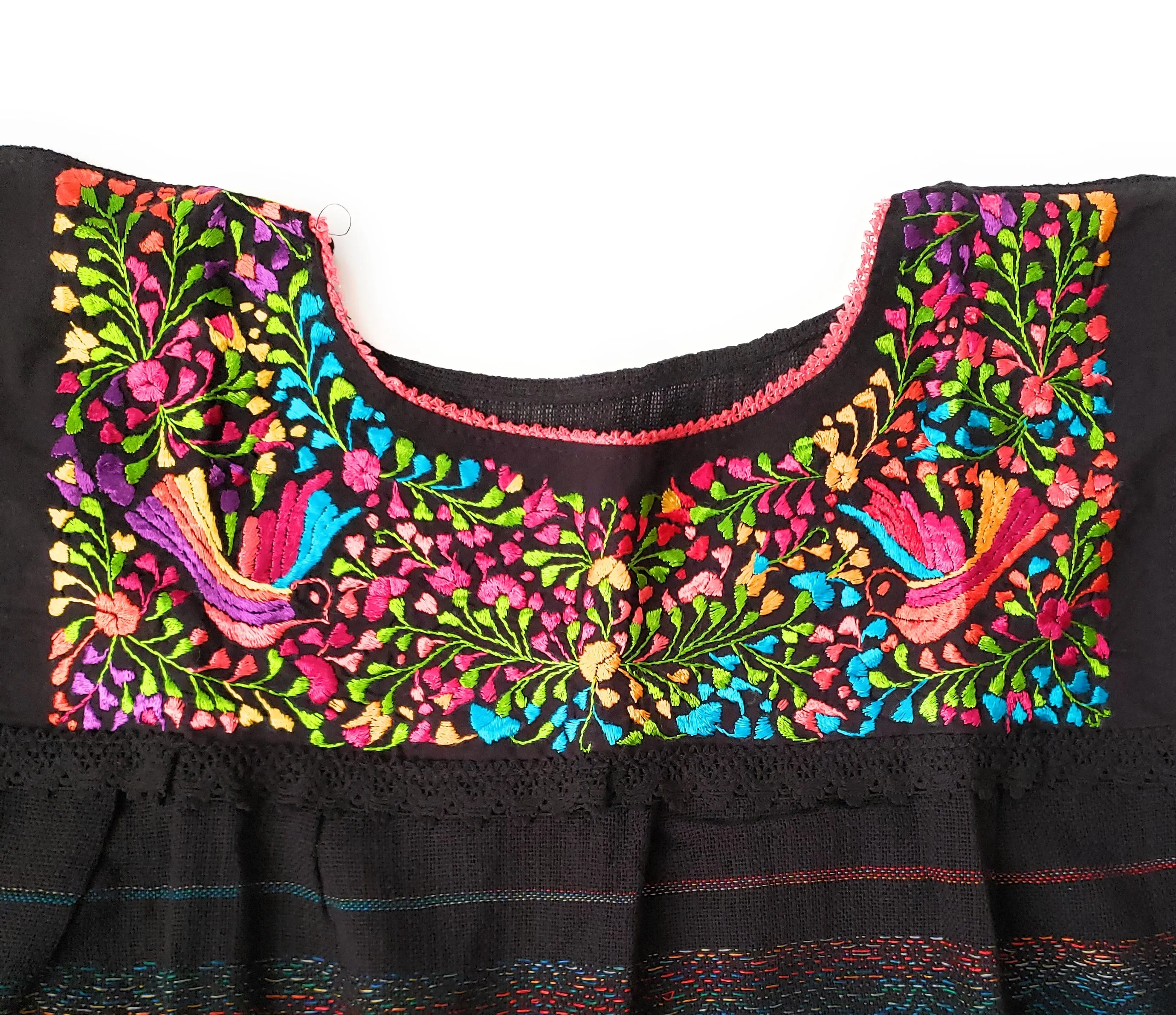 Handmade Woven Mexican  Dove Bird Shirt from Oaxaca