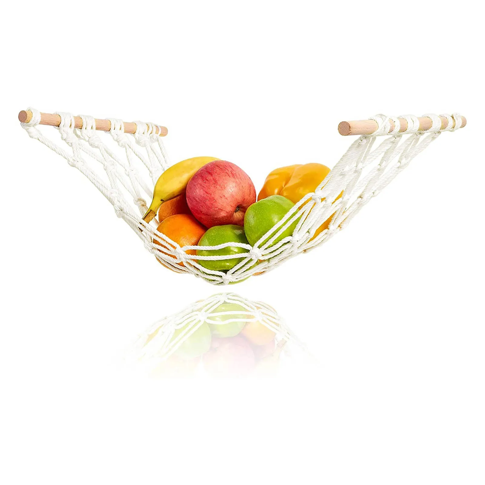 Handmade Woven Vegetable And Fruit Hanging Basket
