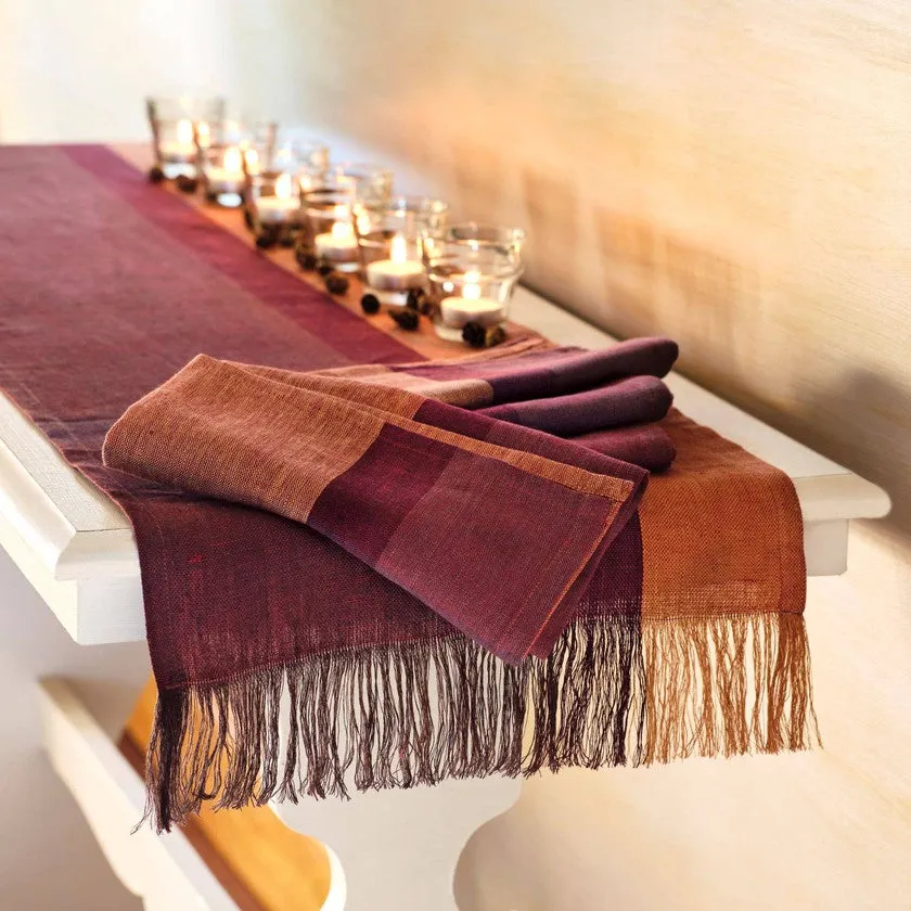 Handwoven Flax Linen Table Runner