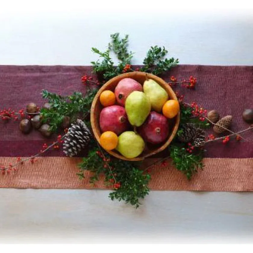 Handwoven Flax Linen Table Runner
