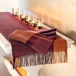 Handwoven Flax Linen Table Runner