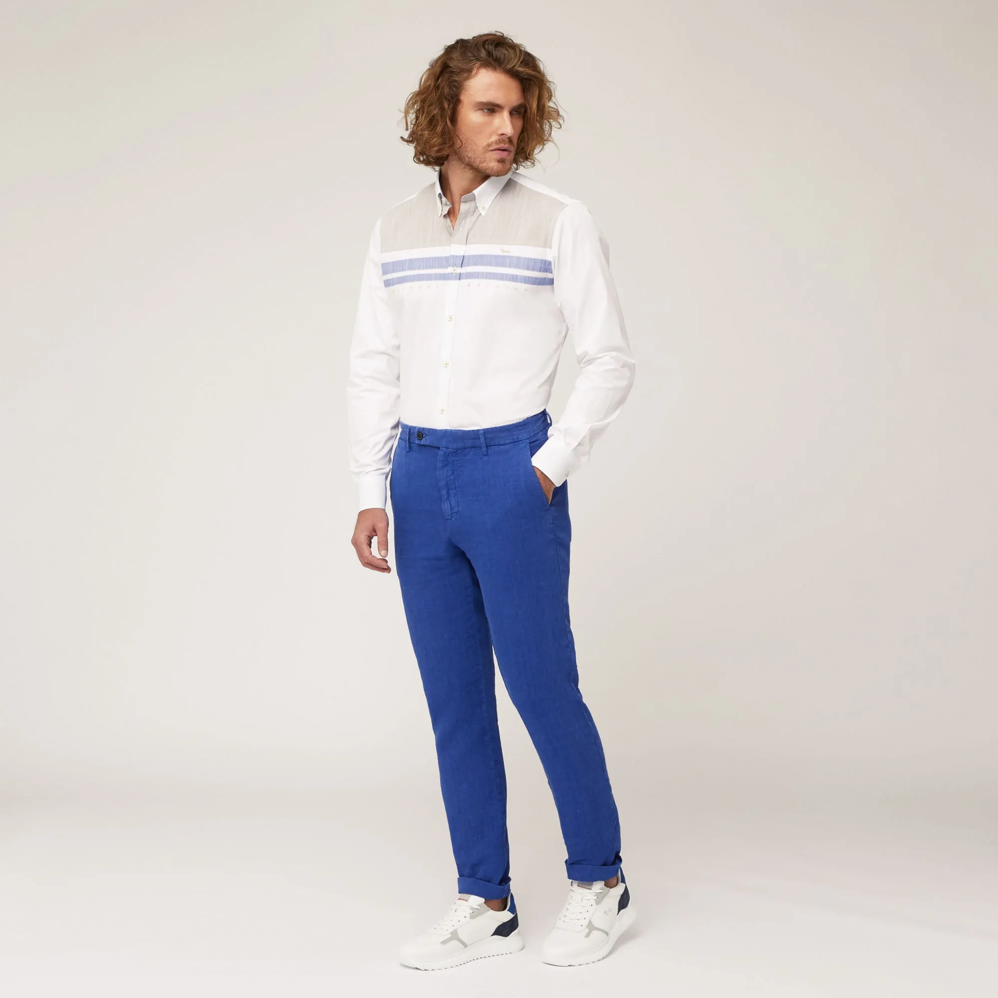 Harmont & Blaine Linen Pants - Hydrangea