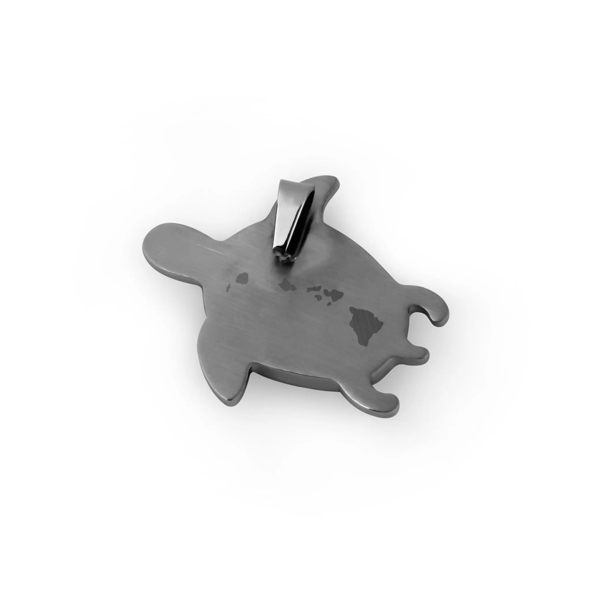 Hawaiian Koa Wood Honu Necklace - Gunmetal
