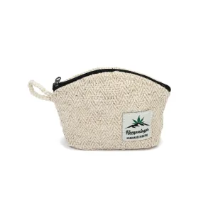 Hemp Coin Purse, Zipper Pouch, Natural