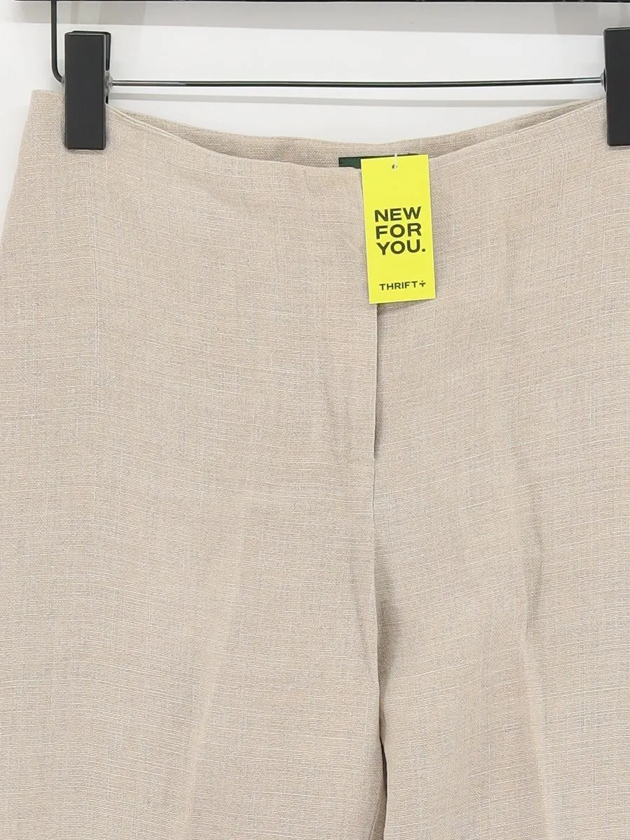 Hobbs Women's Trousers UK 10 Tan 100% Linen