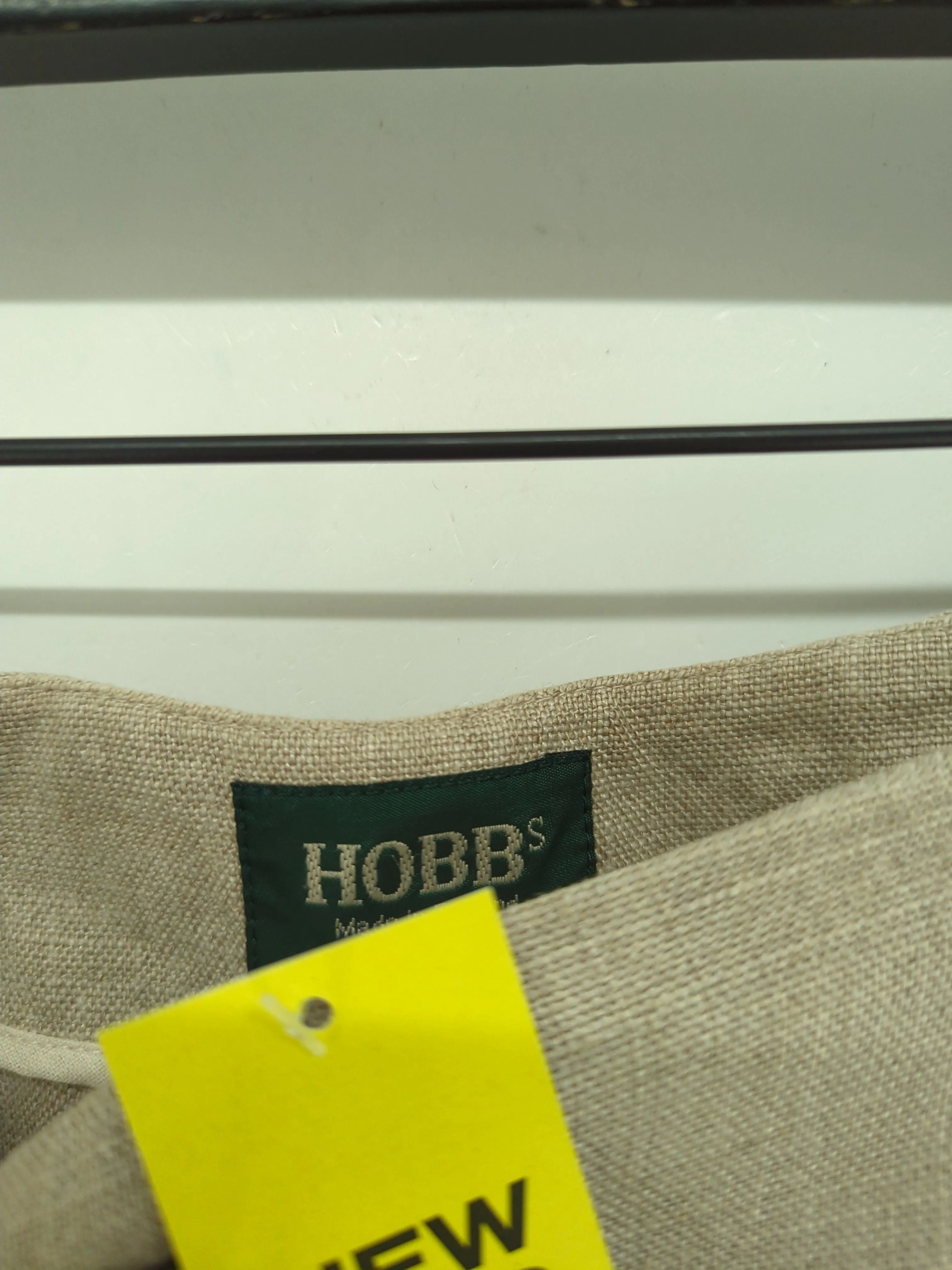 Hobbs Women's Trousers UK 10 Tan 100% Linen