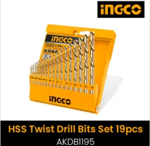 HSS twist drill bits set AKDB1195 19PCS  INGCO