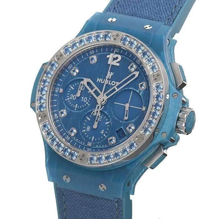 HUBLOT BIG BANG BLUE LINEN 41 MM WOMEN WATCH 341.XL.2770.NR.1201