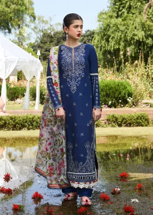 HUSSAIN REHAR | SS LAWN '24 COLLECTION-CYAN