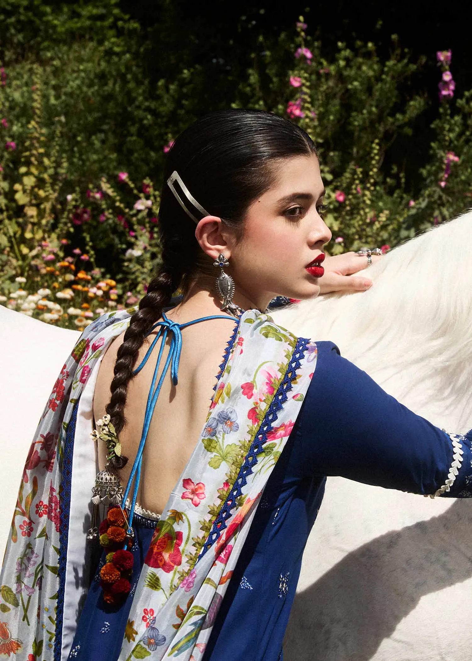 HUSSAIN REHAR | SS LAWN '24 COLLECTION-CYAN