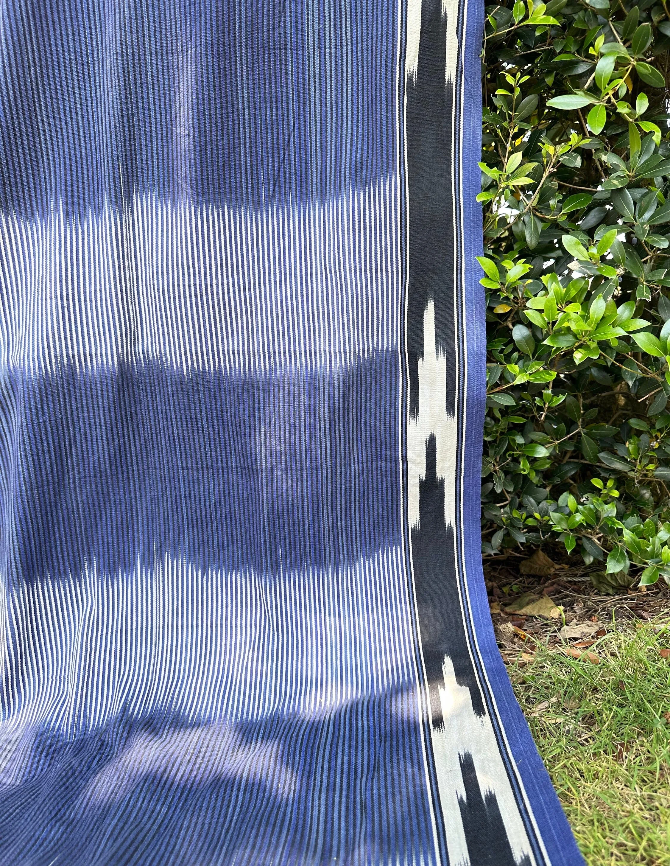 Indigo Fabric, Japanese Fabric, Shibori Fabric, Ikat Fabric cotton.
