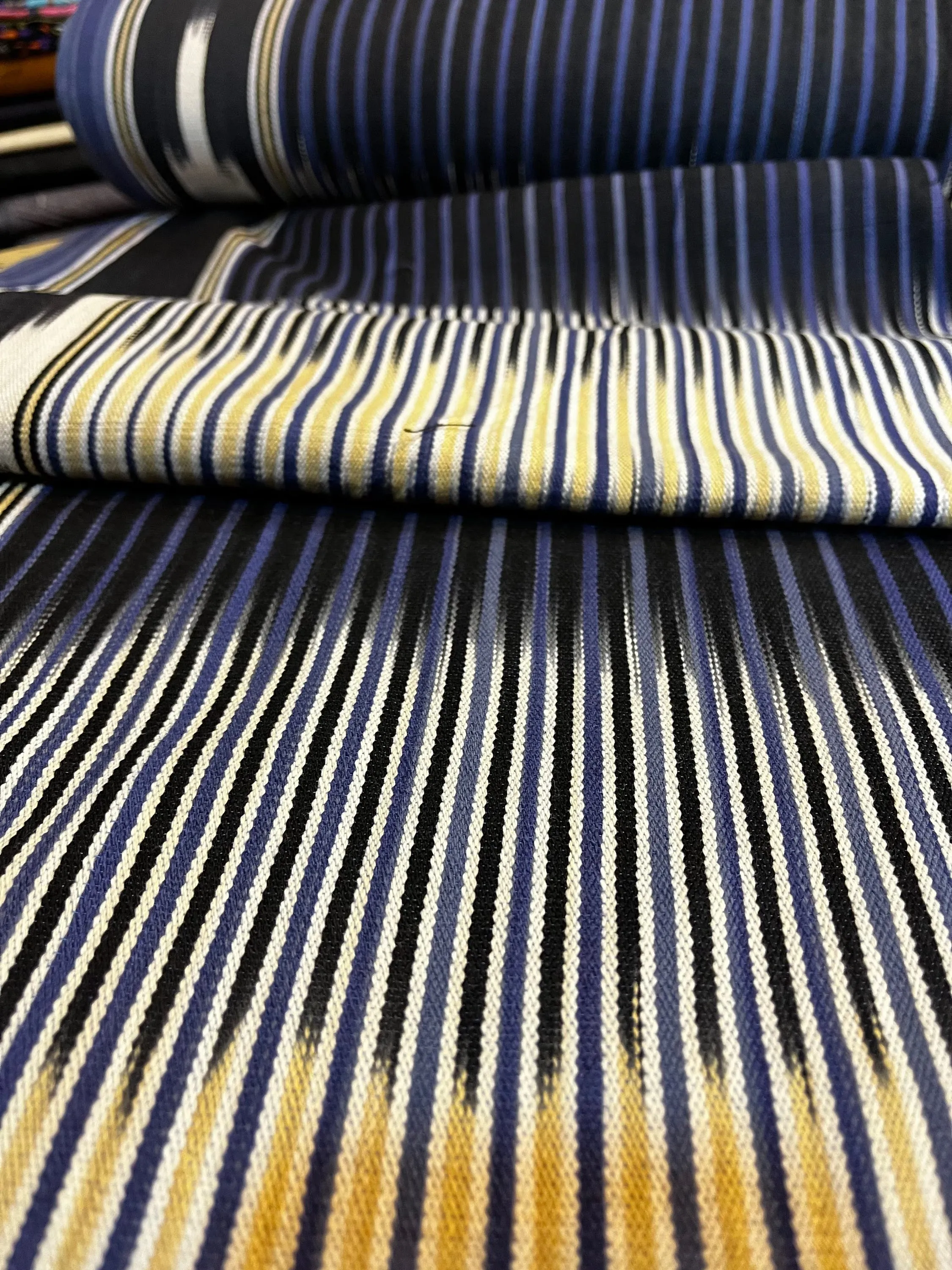 Indigo Fabric, Japanese Fabric, Shibori Fabric, Ikat Fabric cotton.