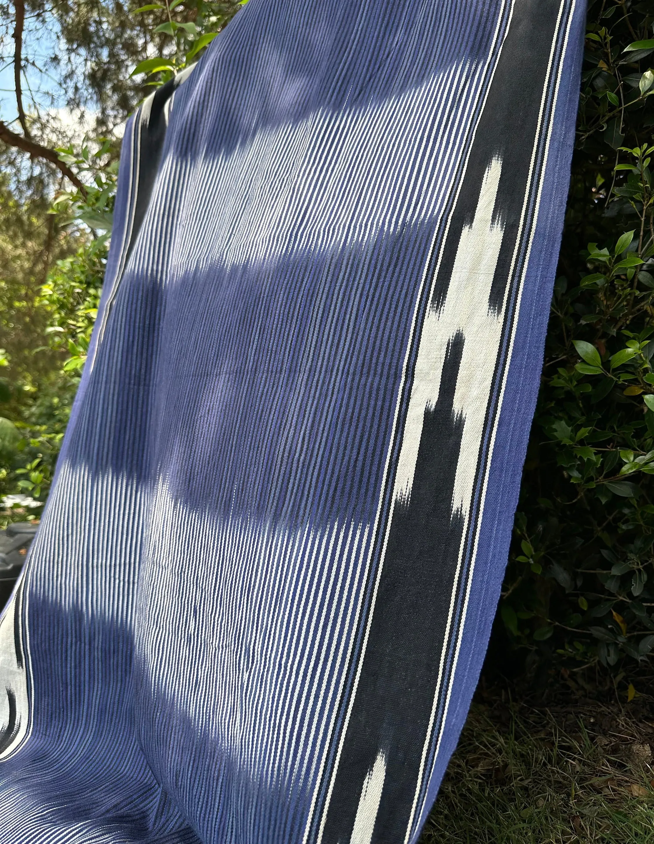 Indigo Fabric, Japanese Fabric, Shibori Fabric, Ikat Fabric cotton.
