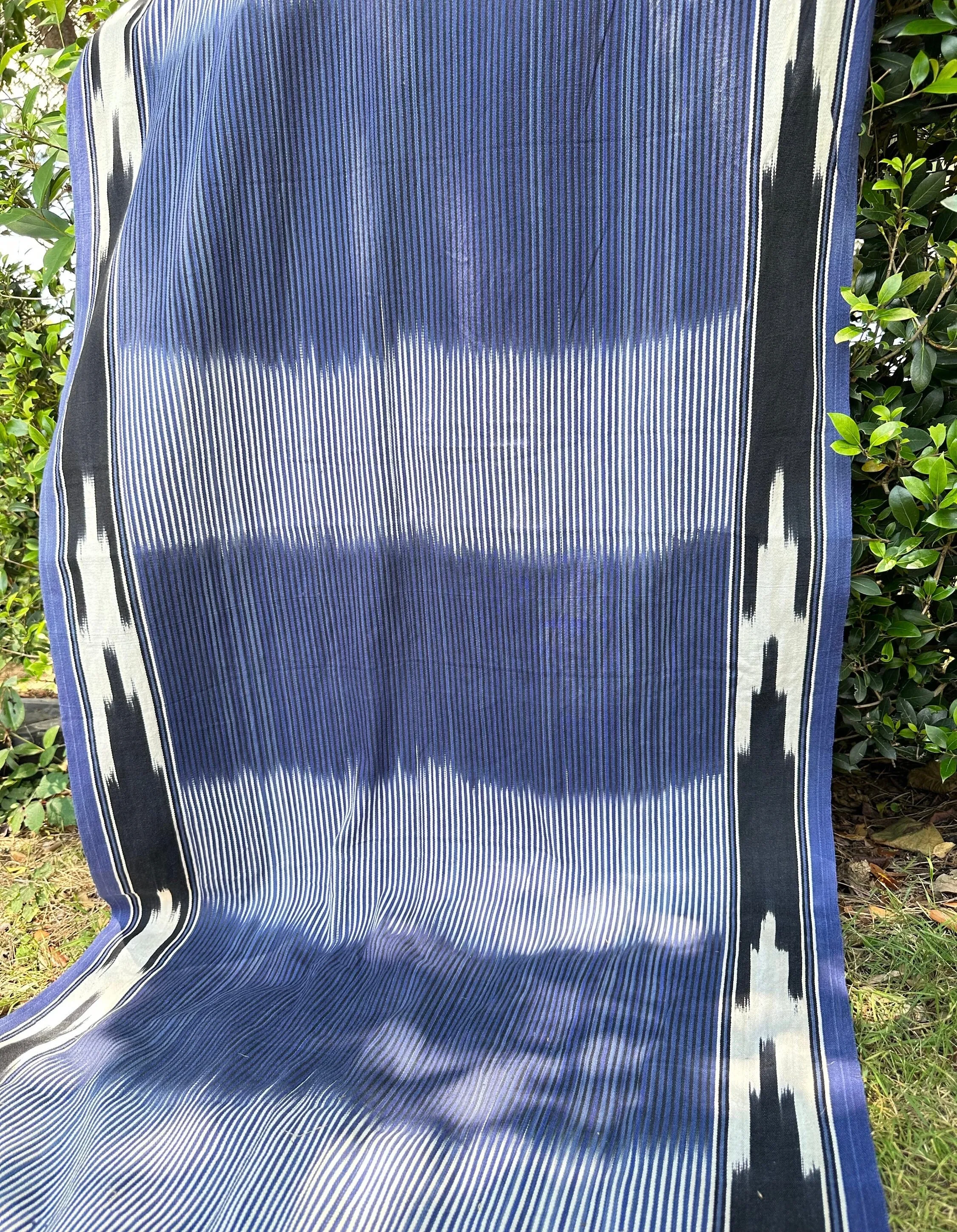 Indigo Fabric, Japanese Fabric, Shibori Fabric, Ikat Fabric cotton.