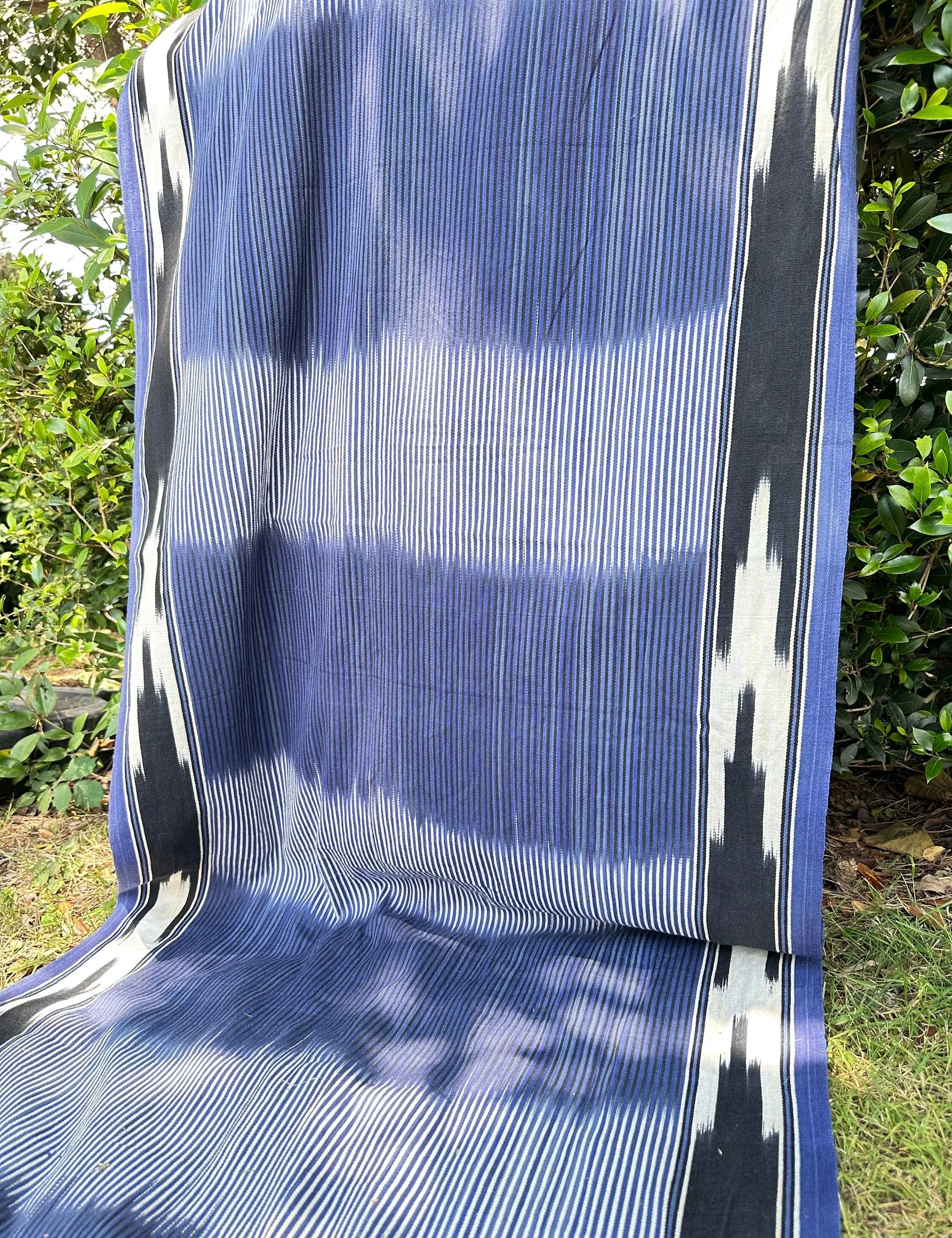 Indigo Fabric, Japanese Fabric, Shibori Fabric, Ikat Fabric cotton.