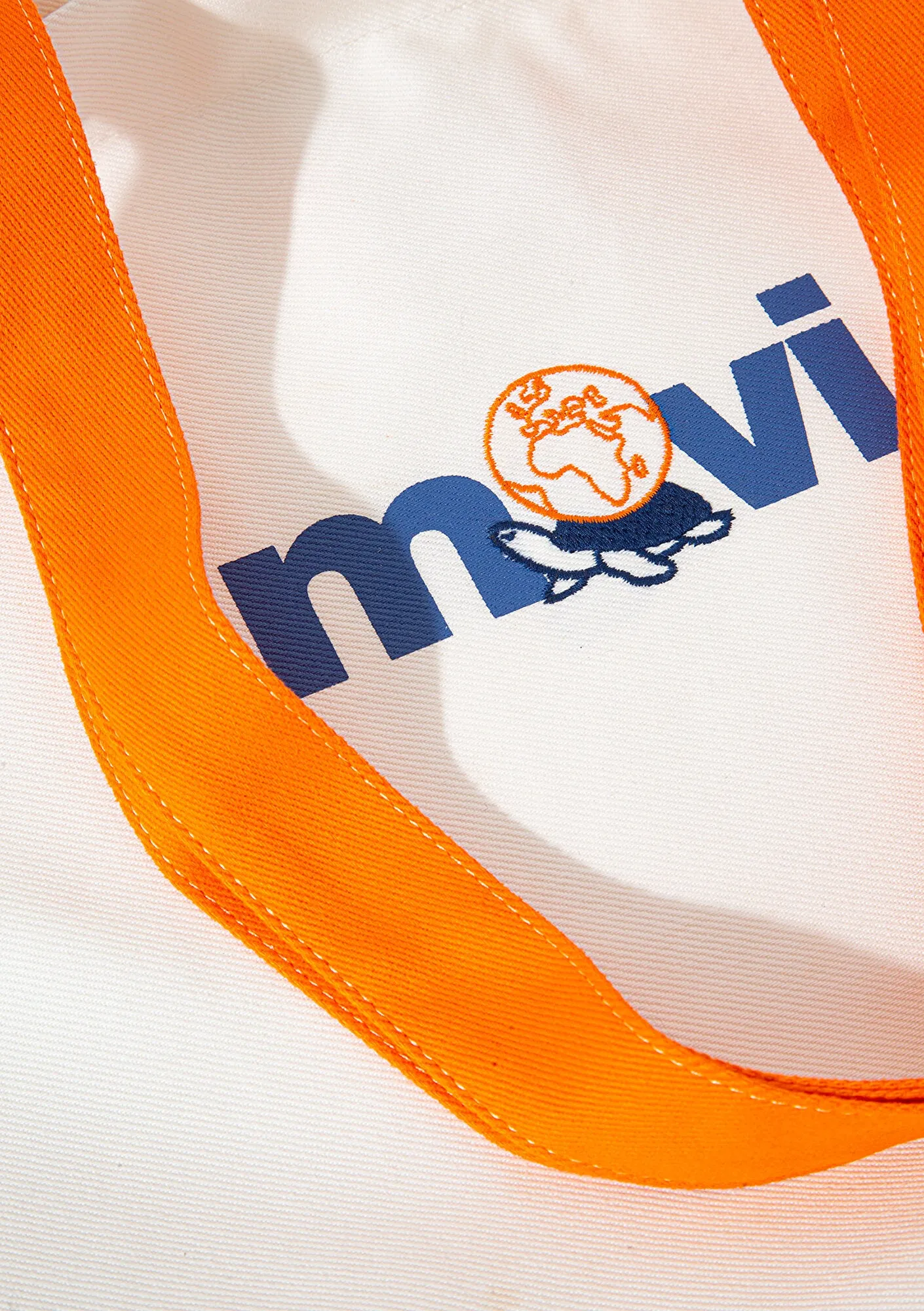 Indigo Turtles Mavi Logo Printed White Tote Bag