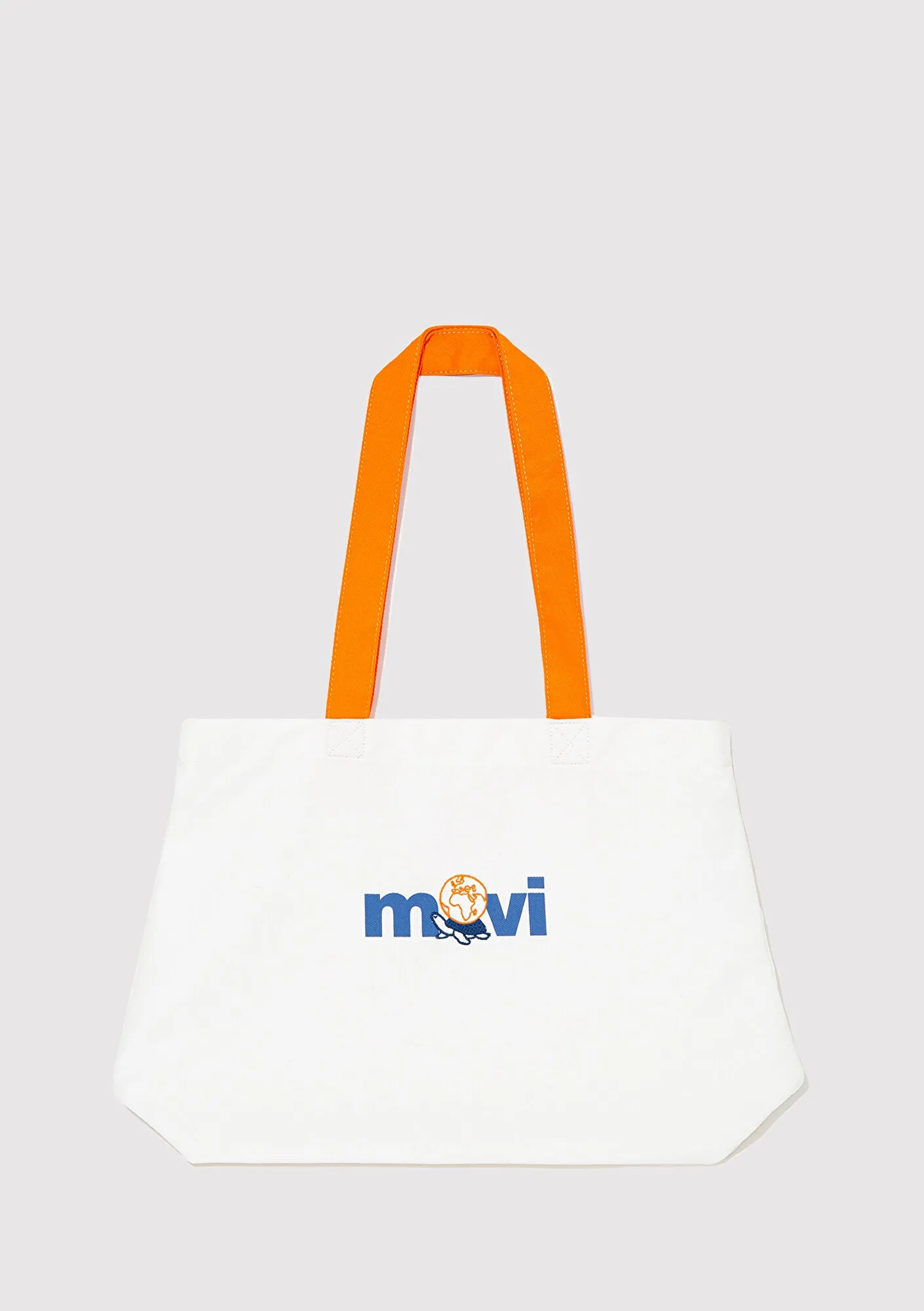 Indigo Turtles Mavi Logo Printed White Tote Bag
