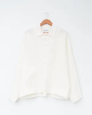 Irish Linen Sandy Jacket, Ecru