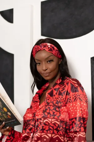 IVY African Print Silk-satin Headband